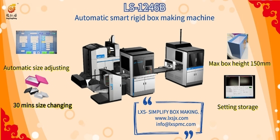 Fully Automatic Rigid Box Wrapping Machine For Carton Ties / Suits / Clothing Boxes
