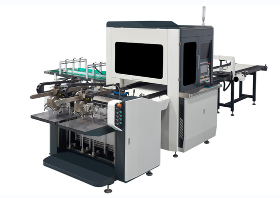 Bi-Channel Intelligent Fully Automatic Rigid Box Hardcover Visual Positioning Paper Gluing Machine