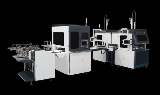 Smart Fully Automatic Rigid Box Making Machine For Wine Luxury Bottle Cut Box Maker