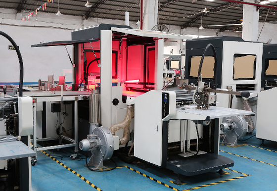 Automatic Rigid Box Making Machine for Watch Toy Phone Shoes with Visual Positioning