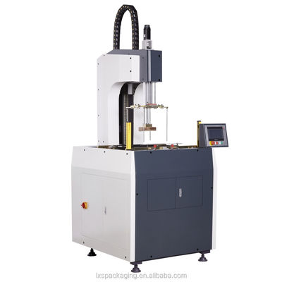 Semi Automatic Box Four Sides Wrapping Machine And Tucking In Paper To Box Bottom Machine