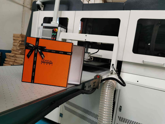 Cellphone Perfume Rigid Box Manufacturing Machine With Dual Box Wrapping System