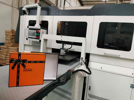 Smart Rigid Lid Base Industrial Packing Box Making Machine 0.15mm