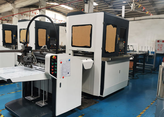 Automatic Book Cover Paper Lining Machine Rigid Case 40pcs/Min