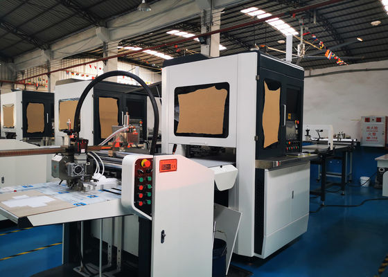 Automatic Box Making Machine For Samsung Mobile Phone Boxes Factory With  Gluing Feeding Pasting