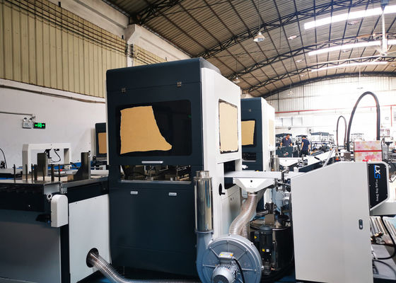 Separate Lids Packaging Box Making Machine With Speed 15-35pcs Per Minute And For Rigid Box Making
