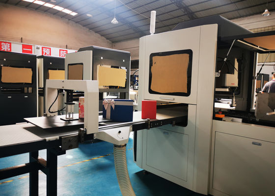 Separate Lids Packaging Box Making Machine With Speed 15-35pcs Per Minute And For Rigid Box Making